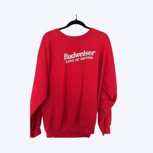 Red Budweiser crewneck sweatshirt